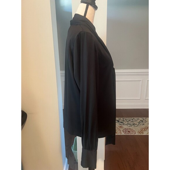 Joan Rivers "Seriously Chic Tie Neck Blouse Black Sz M (10-12) - Picture 4 of 7